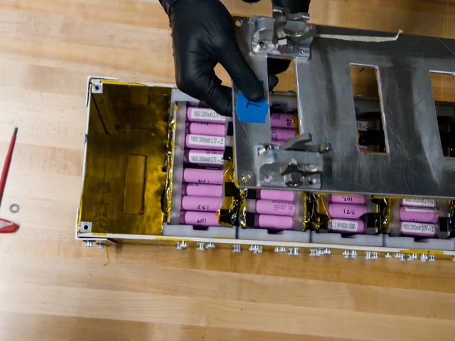 Battery-module installation inside the pack enclosure.